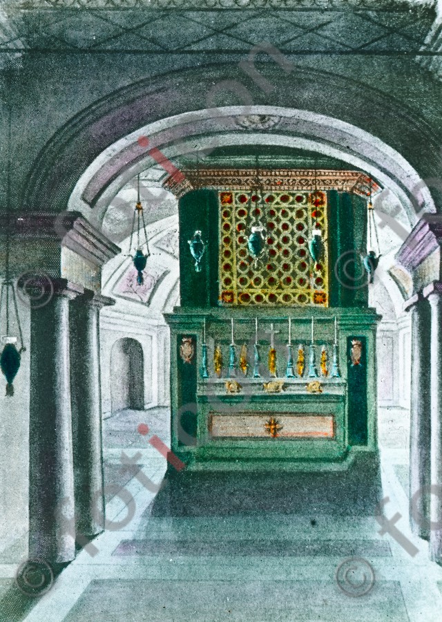 Grab des Heiligen Franziskus | Tomb of St. Francis - Foto simon-139-071.jpg | foticon.de - Bilddatenbank für Motive aus Geschichte und Kultur